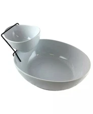 Gibson Elite Gracious Dining 2 Tier Chip and Dip Server Set. NEW