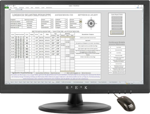 Logbuch für Skipper manuelle nautische Aufzeichnung Segelboot, Motorboot, Yacht