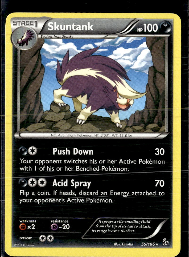 Pokemon Skuntank 55/106 Flashfire Non Holo Rare