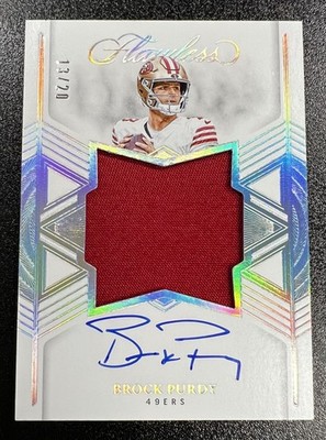 Brock Purdy 2025 Flawless Star Swatch Signatures 13/20 Patch Auto JERSEY NUMBER