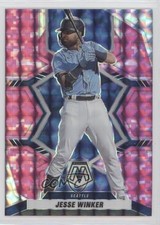 2022 Panini Mosaic Pink Camo Mosaic Prizm Jesse Winker #14 0xz8