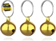 round Dog Bells Dog Charm Bells Pet Pendant, 3 PCS Anti-Lost Training Bells for