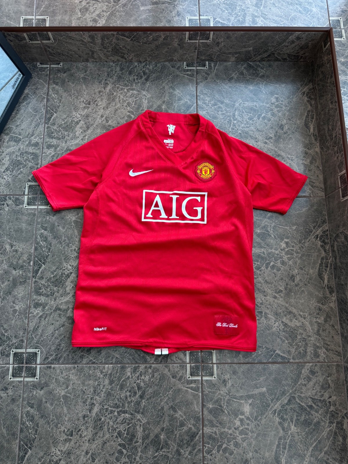 Vintage Nike Manchester United 2007/08 Football Jersey Sz XS