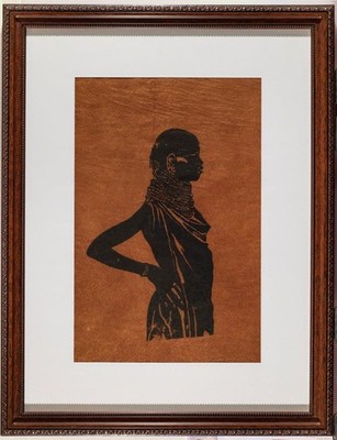 African Print Silkscreen on Paper Framed