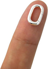 S925 Oval Spring Gate Connector Small Carabiner Bail Clasp Sterling Silver Neckl