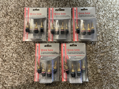 5x Monster Cable Quick Lock 24k Monster Tip  # 103212-00 NEW! SEALED! FREE SHIP!