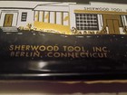 Vintage Black Glass Sherwood Tool Inc Berlin, Connecticut Ashtray Set of 3 — photo 2