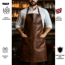 Leather Apron  Butcher Apron Chef Apron BBQ Apron Cooking Apron For Men Women
