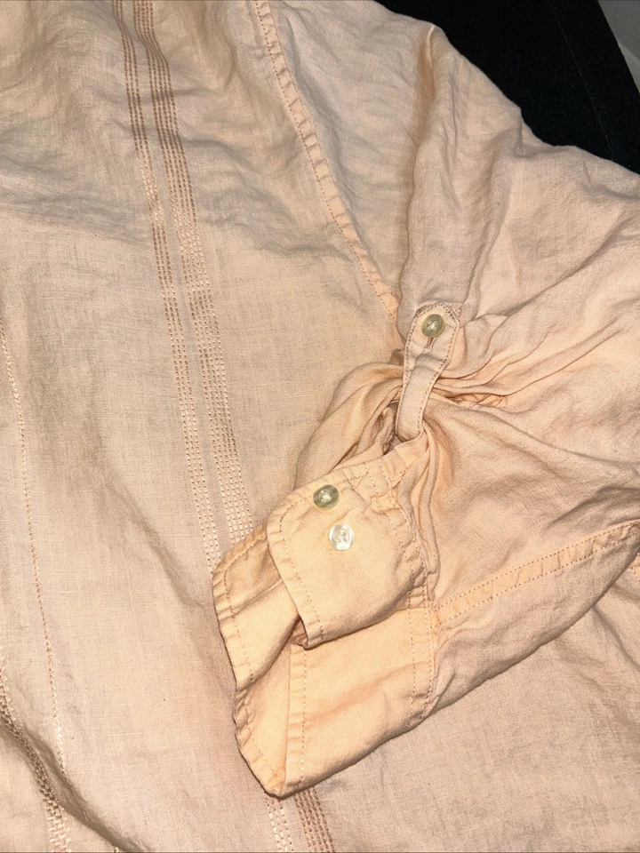 加勒比衬衫男式 3XB 100% 亚麻 Aloha Riviera 旅行休闲 L.L. 豆子 — 第 2/4 张图片