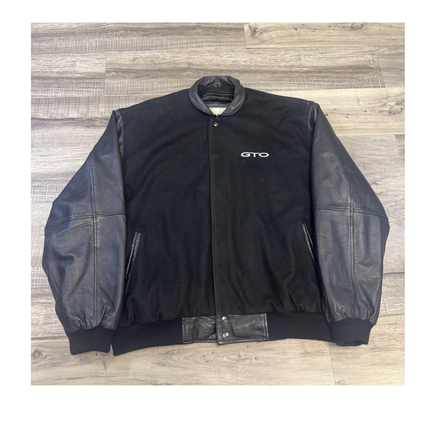 Vintage Pontiac GTO Leather Bomber Jacket