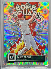2022 Donruss Baseball Mike Trout Bomb Squad Silver /349 Los Angeles Angels