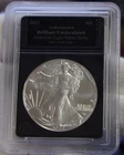 2023 US Silver Eagle $1 Gem Unc Black Bradford Slab