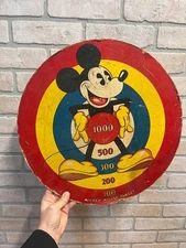 Vintage Mickey Mouse Target 1930s Cardboard Disney Game Marks Bros Marx Toy 17"