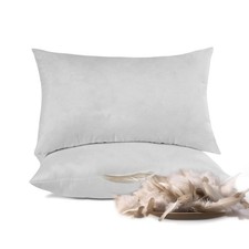 Throw Pillow Inserts 20'' x 12'' Set of 2, Down Feather Decorative Pillows, L...
