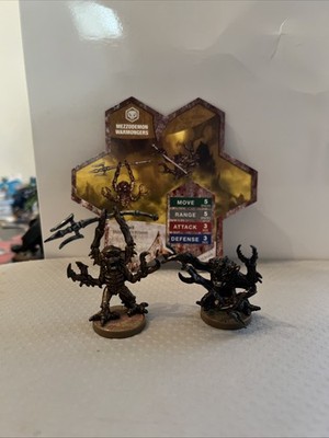 Heroscape Mezzodemon Warmongers  with card Moltonclaw's Invasion