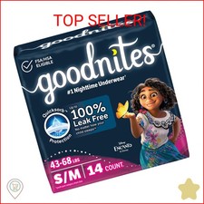 Goodnites Girls' Nighttime Bedwetting Underwear, Size S/M 43-68 lbs , 14 Ct, Pa