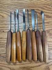 8  Vintage Henckels Wood Carving Chisels/Gouges made in Germany