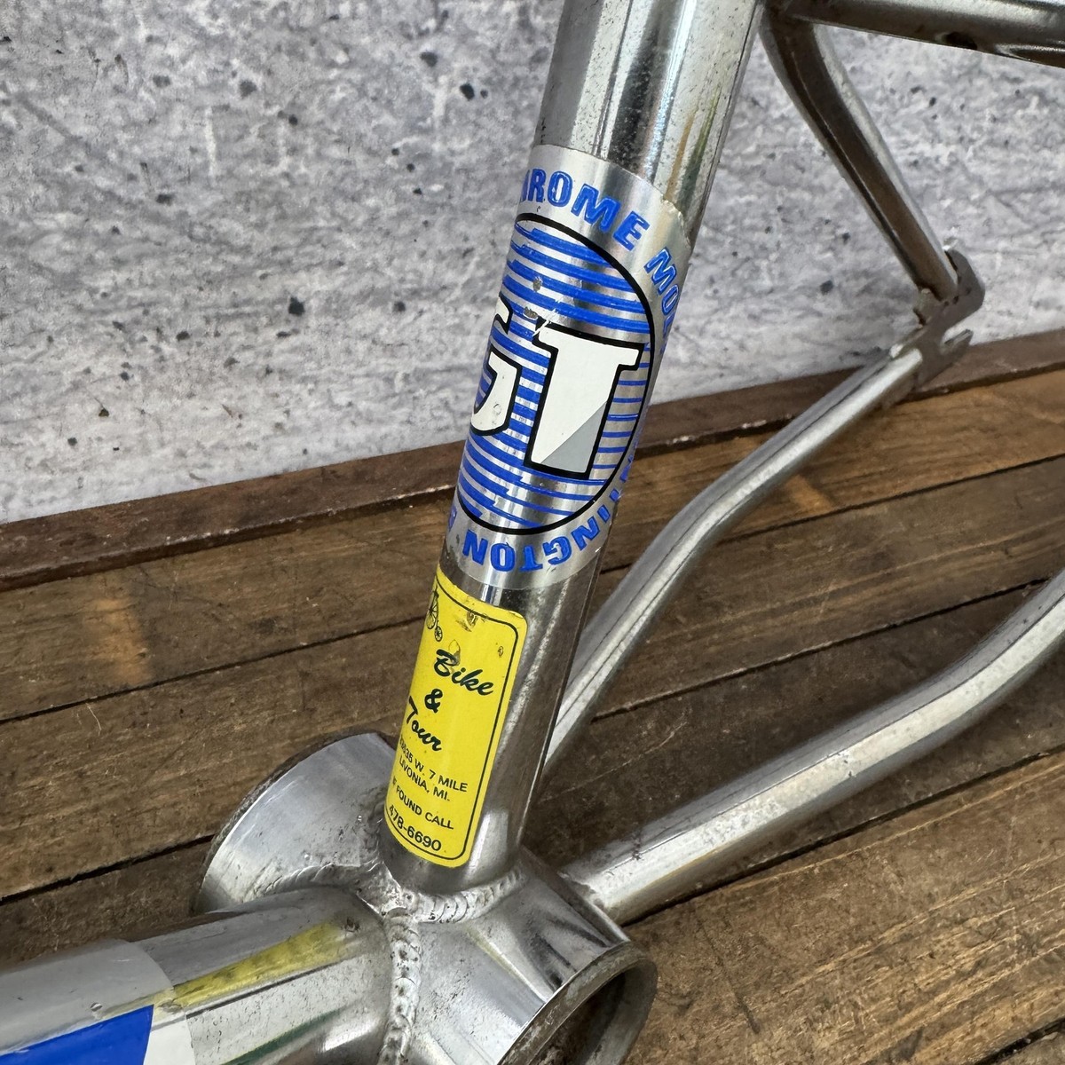 Vintage GT Mach One BMX Frame 20in Chrome CRMO 1980s Chromoly Race