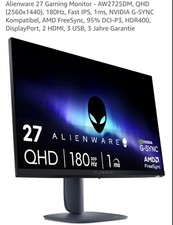 Dell Alienwaren AW2725DM Gaming Monitor – Wie neu – Top Zustand
