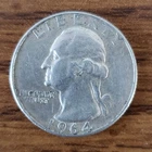 1964 Washington Silver Quarter No Mint Mark