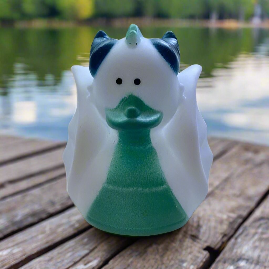 White Dragon Rubber Duck Bath Toy