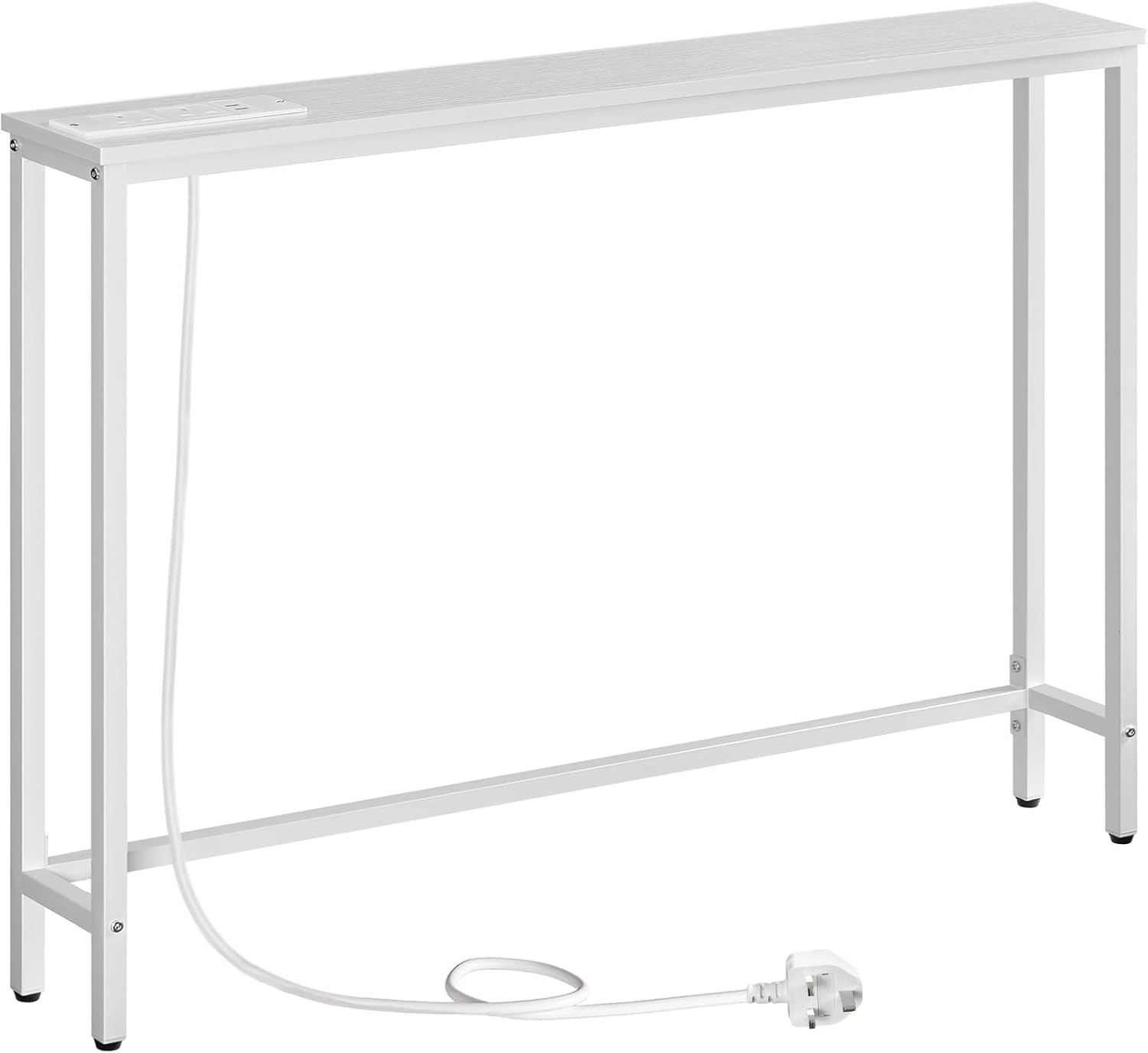 HOOBRO Slim Console Table with Charging Station, Hallway Table with USB Ports a
