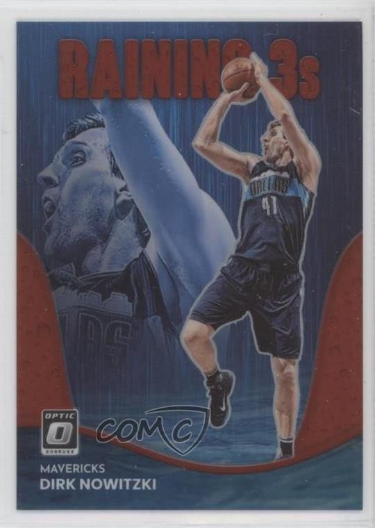 2022 Panini Donruss Optic Raining 3s Red Prizm 23/99 Dirk Nowitzki #19 HOF 0c2
