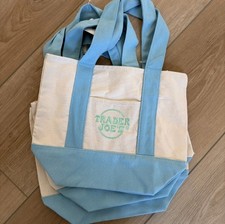    Trader Joe's - Mini Canvas Tote Bag - Blue - Spring 2026 - Limited Edition   