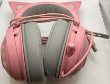 Razer Kraken Kitty Headphones Cat Ears Wired RGB USB Gaming Headset Pink