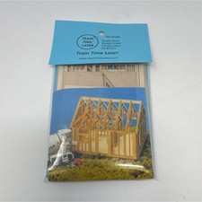 Train Time Laser Single Story House HO Scale Under Construction Kit 5223