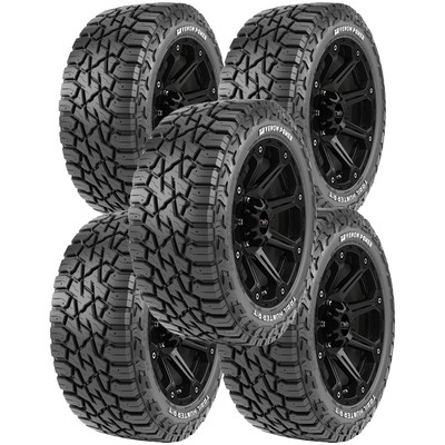 (QTY 5) 37x12.50R22LT Venom Power Trail Hunter R/T 127Q LRF White Letter Tires
