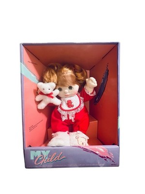 Mattel My Child Doll 1985 Copper Red Hair Green Eyes Made in Taiwan NIB NOS