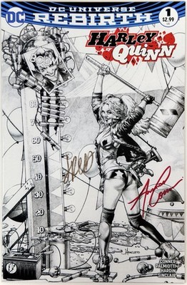 Harley Quinn #1 (2016) - Anacleto Sketch Signed 2x by Conner + Palmiotti w/COA