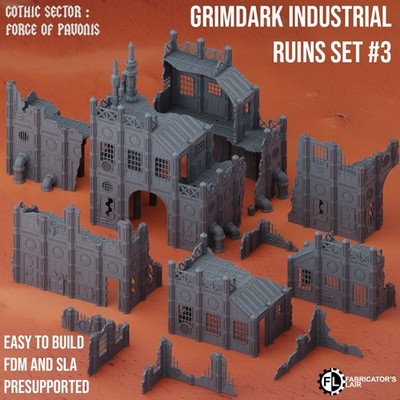 Grimdark Industrial Ruins Set #3