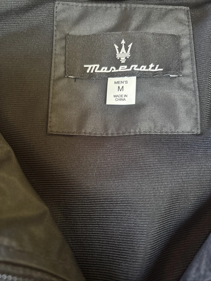 Chaleco Maserati con cremallera para hombre talla mediana negro Foto 3 de 4