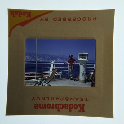 Vintage 1971 Kodachrome 35mm Slide M/S Appia Greek Islands Cruise Ship Travel