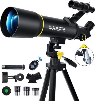 70mm Telescope 400mm Refractor 20x-200x for Kids Adults w/ Tripod Phone Adapter