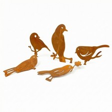 5 Pieces Metal Bird Outline Nature-Inspired Garden Ornament Weather-Resistant