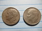 1957-P & D Roosevelt Silver Dimes VG - VF m