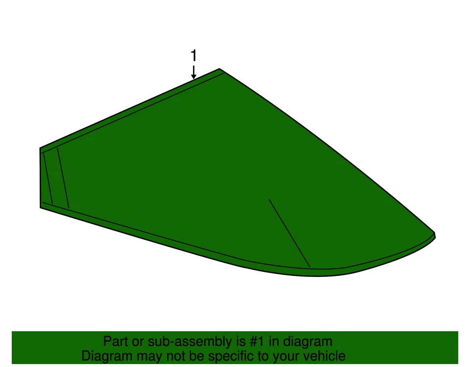 Cuarto de ventana lateral del conductor GM 20786800 genuino Foto 2 de 3