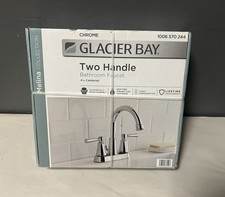 Glacier Bay Melina 4 in. Centerset Double Handle High-Arc Bathroom Faucet Chrome