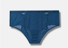 Torrid Sz 3 Teal Mid Rise Cheeky Lace Animal Print