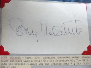 Toma Pompeii Loving Oz The Incident TONY MUSANTE hand signed card