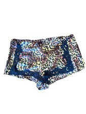 Vintage Victoria's Secret Silky Satin Animal Print Lace Tap Pants