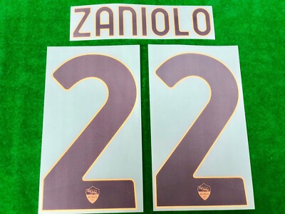 Flocage Footpress As Roma - Dzeko N°9 - Maillot Extérieur 2020/2021 - Couleur Marron/orange - Neuf