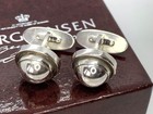 George Jensen Round cuffs Cufflinks Classic Old Vintage Silver Color Accessory