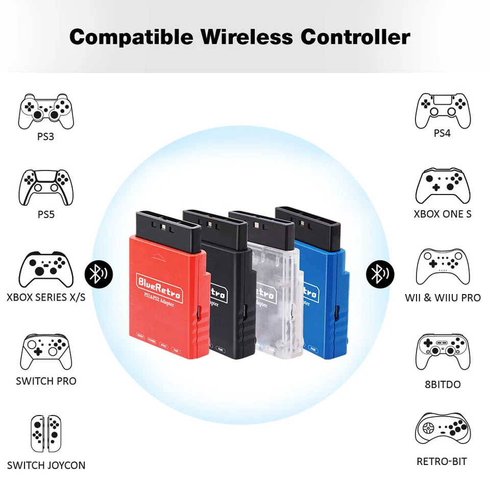 Bluetooth Controllers Adapter Compatible w ps5/ps4/xbox For PS2 PS1 Game Console - Image 2 of 4