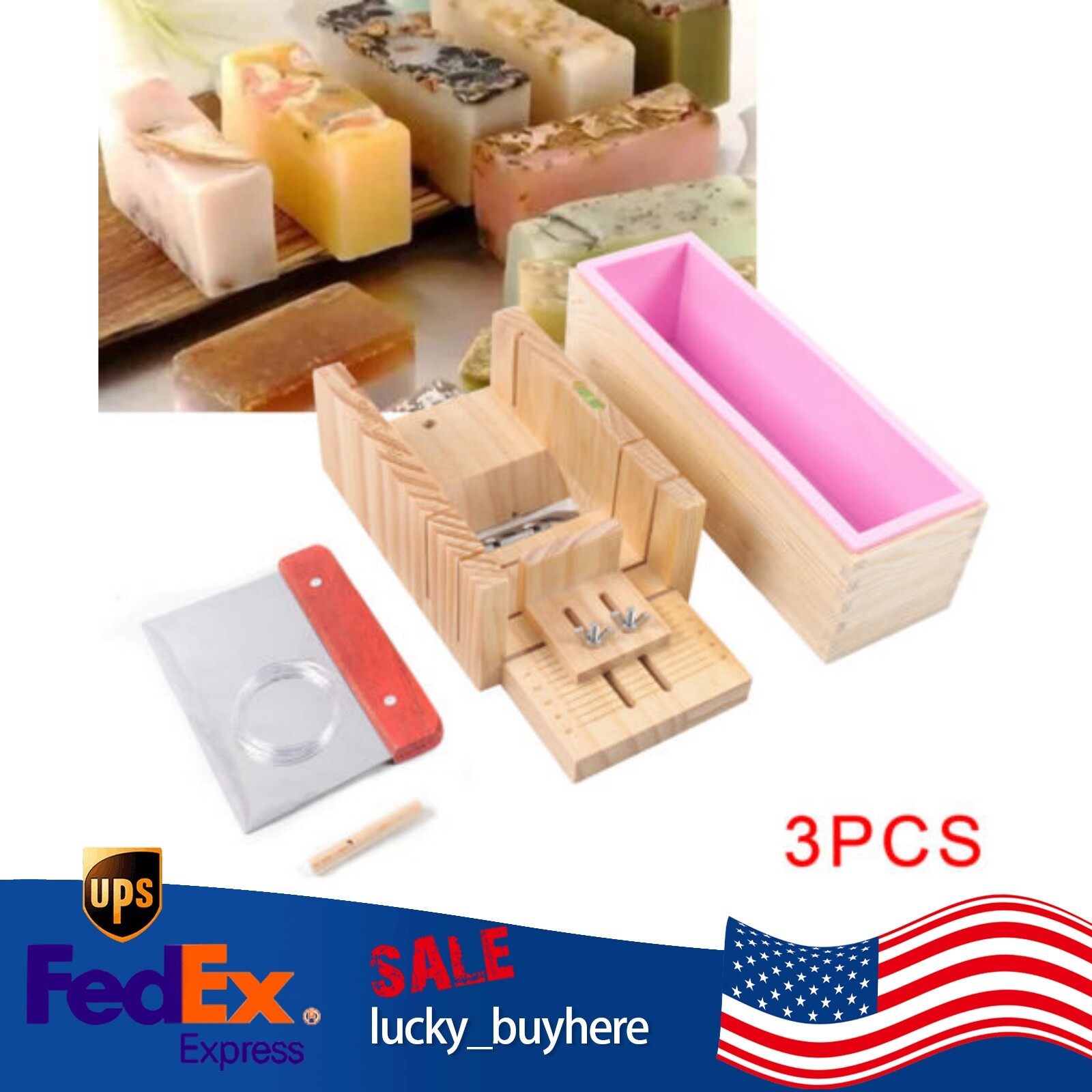 Pro 3-Piece Soap Making Kit with Molds DIY Handmade Craft Set