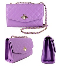 Kleine Schultertasche pink mit Kette Wochenendtasche Handtasche 25x18x8cm