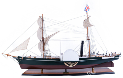 WARSHIPS of the  NAVY 船 帆船 Nemesis 1839 British Steam Paddle Frigate Wood Tall Ship Model 55